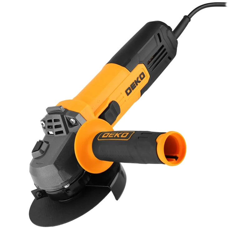 Szlifierka kątowa 125 mm DKAG125XL80 z podgumowanym uchwytem poprawiającym ergonomię pracy