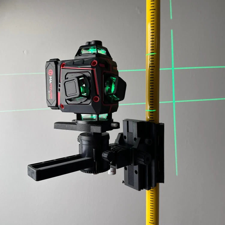 Zestaw laser krzyżowy MPLL02 + tyczka rozporowa DKTYC07 dla ekip budowlanych i remontowych