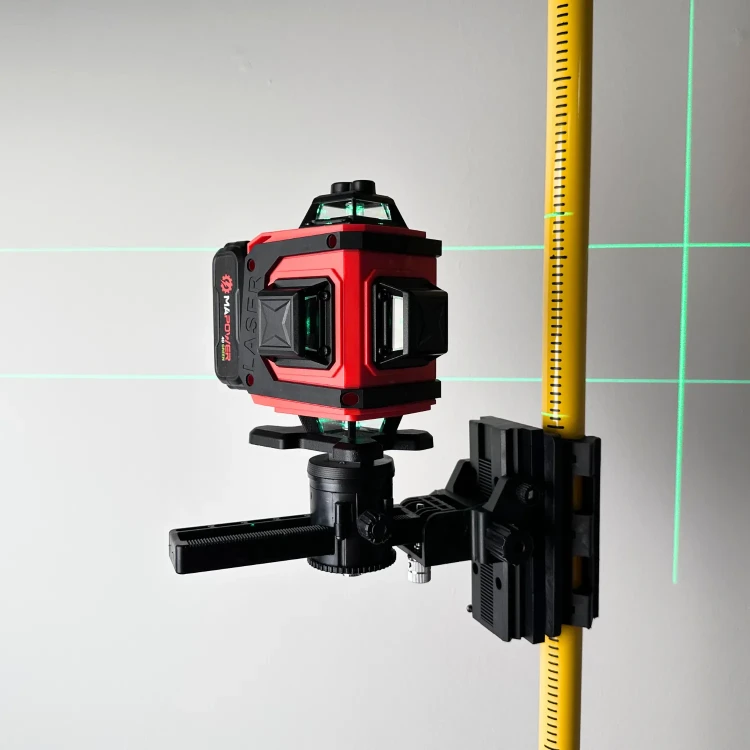 Zestaw laser krzyżowy MPLL03 + tyczka rozporowa do lasera 285 cm DKTYC07 dla ekip budowlanych i remontowych