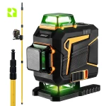 Laser krzyżowy 4D DKLL16PS1+ tyczka rozporowa do lasera 285 cm DKTYC07 - Zestaw