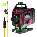 Laser krzyżowy 4D MPLL02 + tyczka rozporowa do lasera 285 cm DKTYC07 - Zestaw 