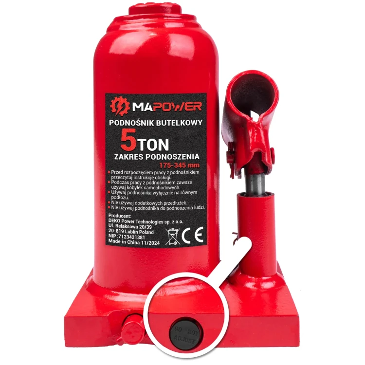 Podnośnik samochodowy MPJB01 z zabezpieczeniem przeciw przeciążeniu zapewnia bezpieczeństwo i zmniejsza ryzyko uszkodzenia pojazdu