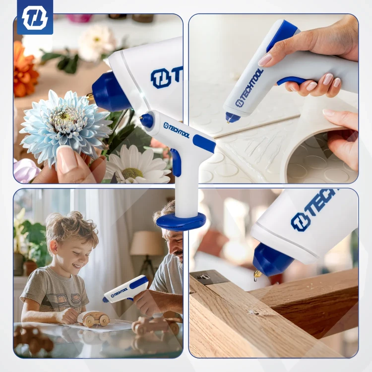 Pistolet do kleju na gorąco TTGG02 TECHTOOL do kreatywnych prac plastycznych i tworzenia elementów dekoracyjnych
