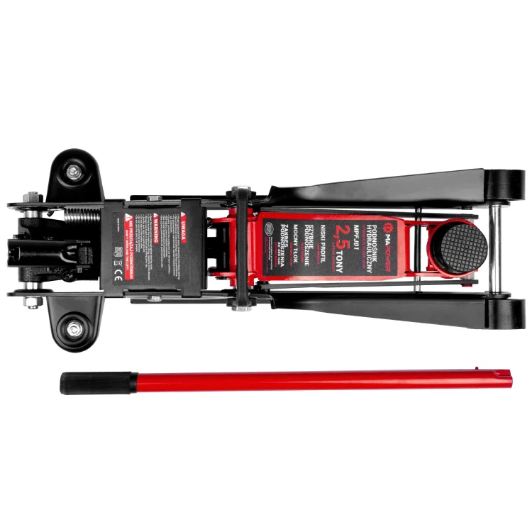 Podnośnik samochodowy żaba MPFJ01 posiada gumowe nakładki, które chronią twój samochód i zapewniają dodatkową stabilizację