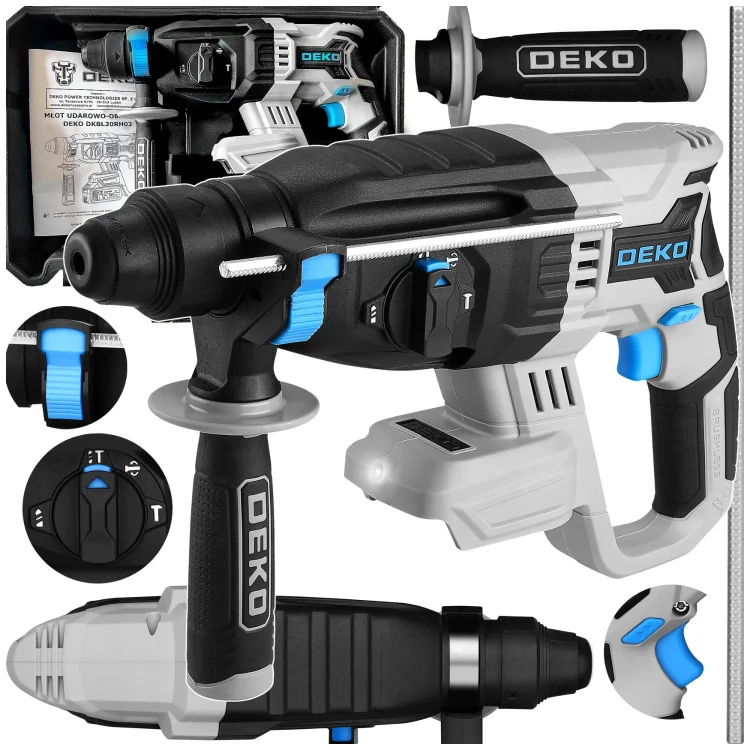 Młot udarowy akumulatorowy DKBL20RH03-S0 z trzema trybami pracy dla efektów w każdym materiale