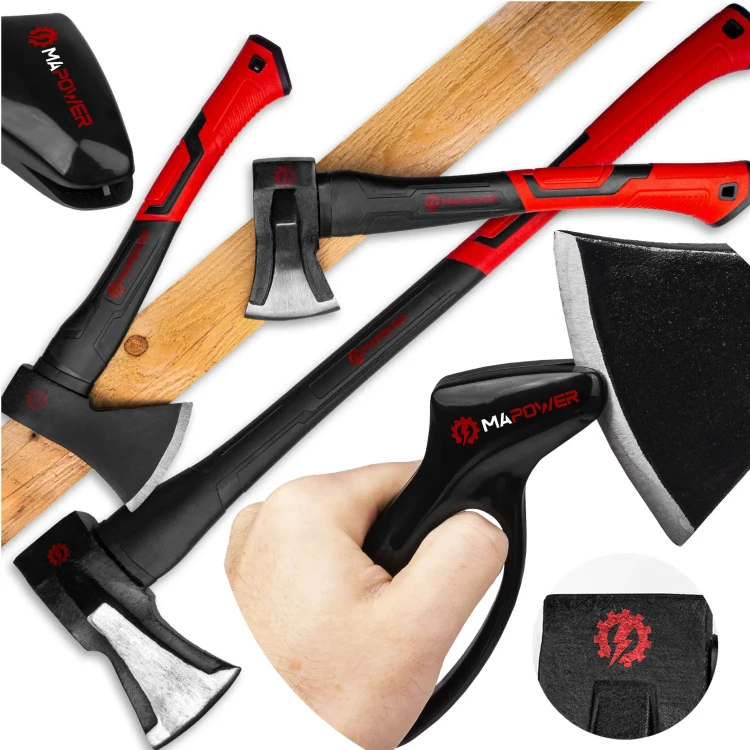 Zestaw siekier do łupania z ostrzałką MPAX-S3 pozwala zachować ostrość siekiery ciesielskiej i noży