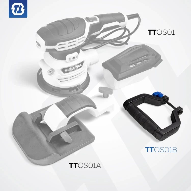 Dodatkowy uchwyt szlifierki TTOS01 Techtool pozwala na precyzyjne i ergonomiczne wykonanie całej pracy