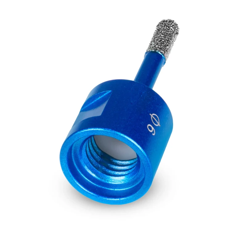 Koronka / Otwornica diamentowa 6 mm TTHS6 z gwintem do szlifierki zapewnia pewne mocowanie