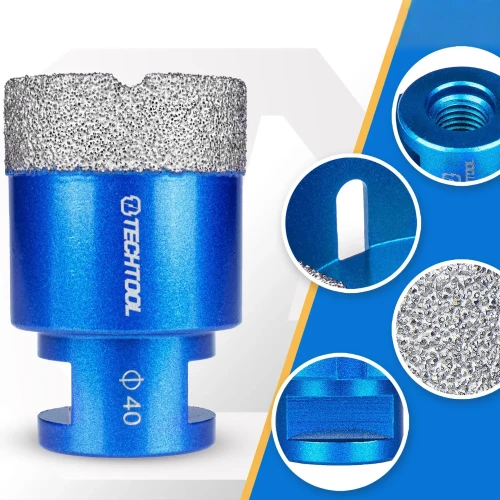 Koronka / Otwornica diamentowa 40 mm TTHS40 dla ekip budowlanych i wykończeniowych