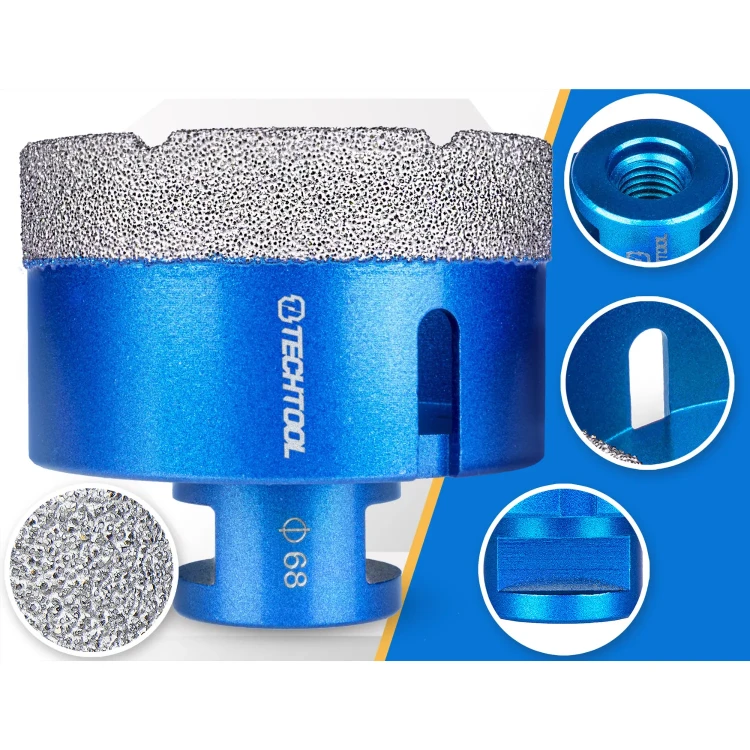 Koronka / Otwornica diamentowa 68 mm TTHS68 dla ekip budowalnych i wykończeniowych