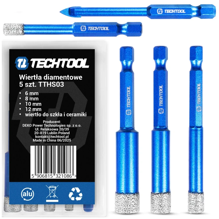 Zestaw otwornic diamentowych TTHS03 marki TECHTOOL