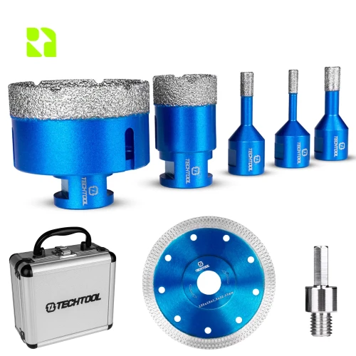 Koronki diamentowe w walizce – kompletny zestaw TECHTOOL TTHS02