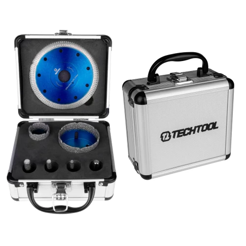 Koronki diamentowe w walizce TTHS02 dla profesjonalnych i początkujących wykończeniowców