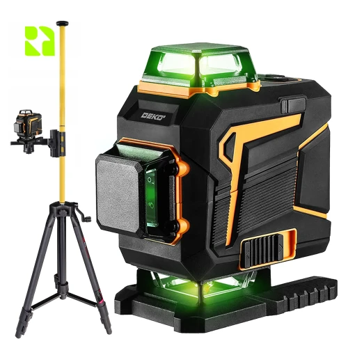 Laser budowlany 4D - DKLL16PS1 + tyczka 420 cm - DKTYC02BN + statyw 120 cm - DKTYC03-STY - Zestaw budowlany
