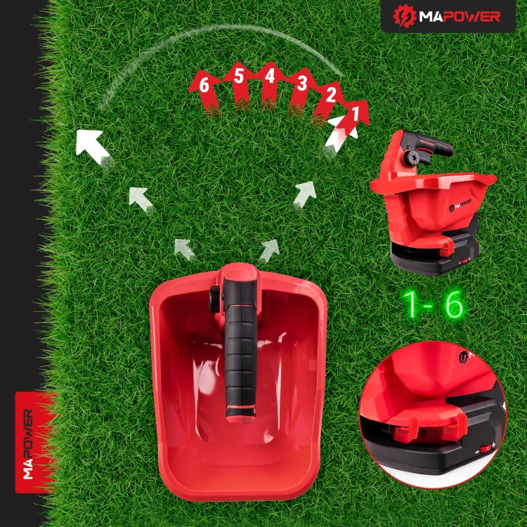 siewnik akumulatorowy, rozsiewacz z regulacją do 5m, MPSE01 MAPOWER
