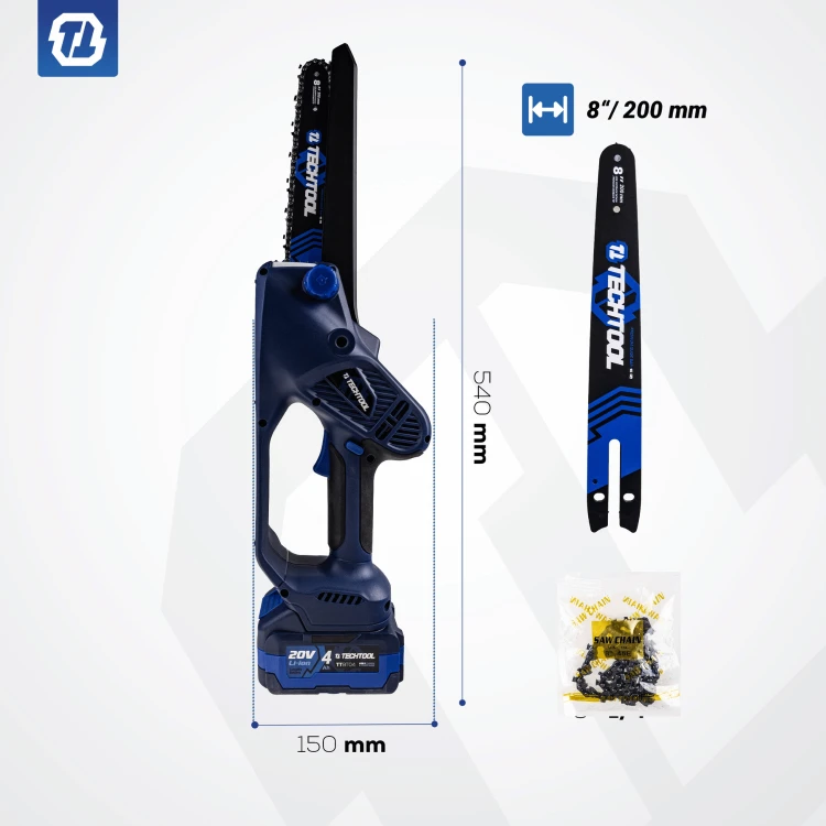 mini pilarka 8 cali TTCS08 TECHTOOL 600W z prędkością łańcucha 7,6 m/s