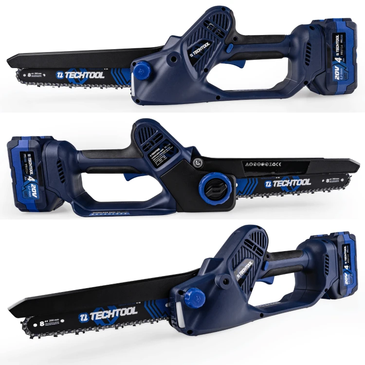 piła akumulatorowa 8 cali TTCS08 TECHTOOL  do prac w ogrodzie i na budowie przy pracach z drewnem