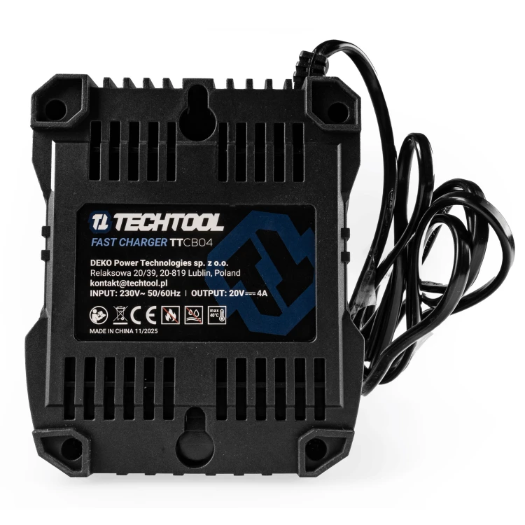 ładowarka do akumulatora 4Ah TECHTOOL w zestawie z pilarką TTCS08