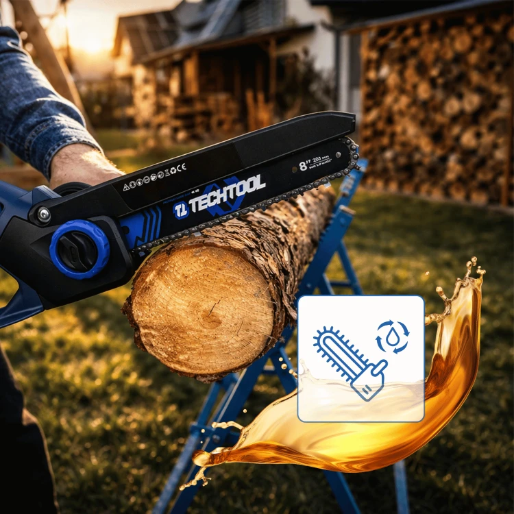 automatyczne smarowanie łańcucha w mini pilarce 8 cali TTCS08 TECHTOOL