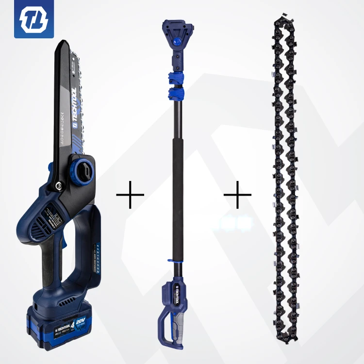 Piła akumulatorowa na wysięgniku 8 cali TECHTOOL do prac ogrodowych+ wysięgnik+ dodatkowy łańcuch aby zapobiec przerwom w pracy