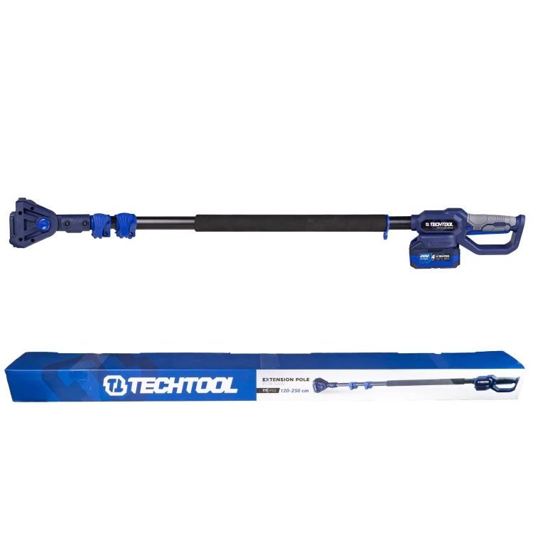 przedłużka, wysięgnik teleskopowy z zestawie z piłą akumulatorową TTCS08 i dodatkowym łańcuchem do cięcia drzew w sadzie