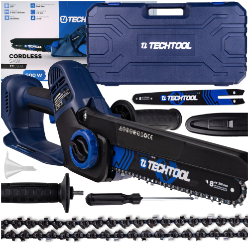Pilarka akumulatorowa bez akumulatora i ładowarki TECHTOOL TTCS08 z łańcuchem