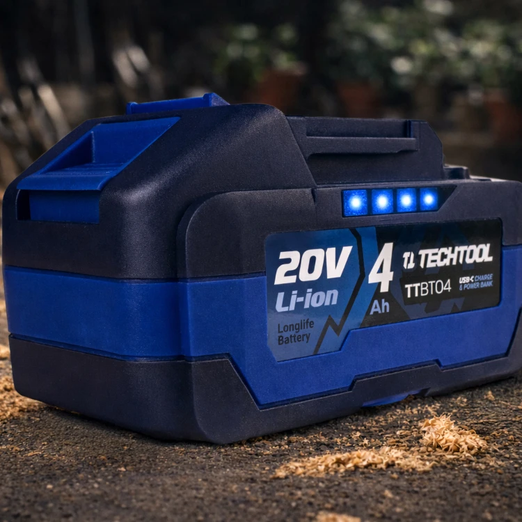 Piła do gałęzi TECHTOOL TTCS08 z ładowarką, prowadnicą i dodatkowym łańcuchem