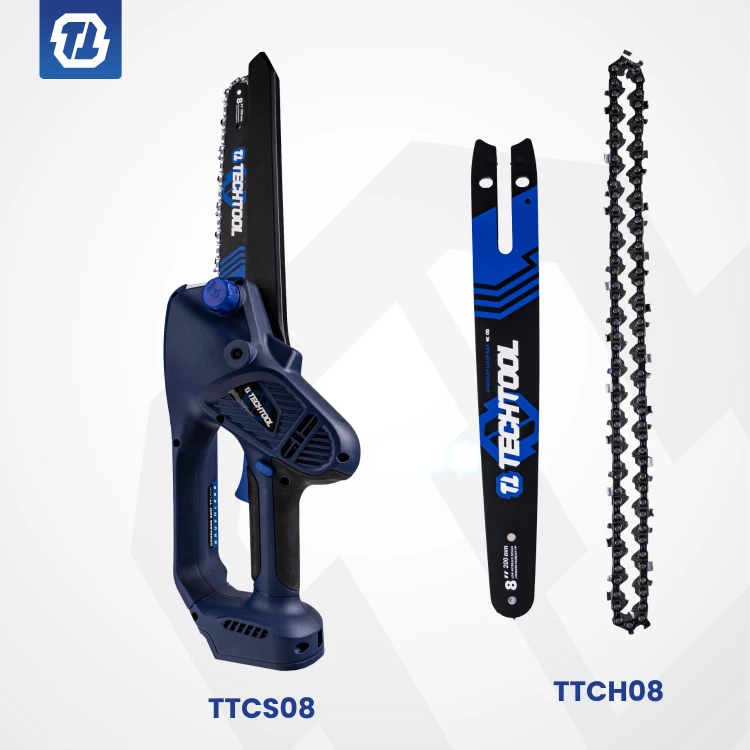 Pilarka akumulatorowa bez akumulatora i ładowarki TECHTOOL TTCS08 z prowadnicą i łańcuchem