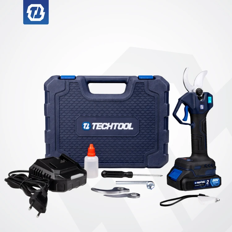 sekator elektryczny do przycinania roślin w walizce