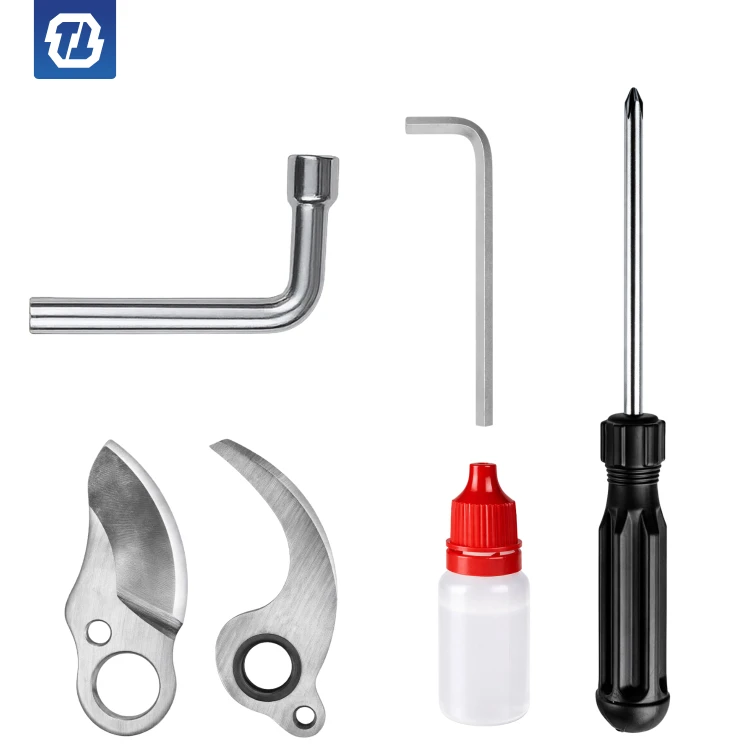 akcesoria w zestawie sekatora akumulatorowego TTPS01