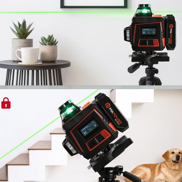 laser 4D na statywie do pracy instalatora