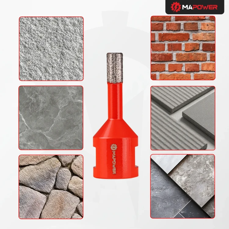 Otwornica diamentowa MAPOWER 8 mm do gresu, płytek, kamienia, betonu i cegły