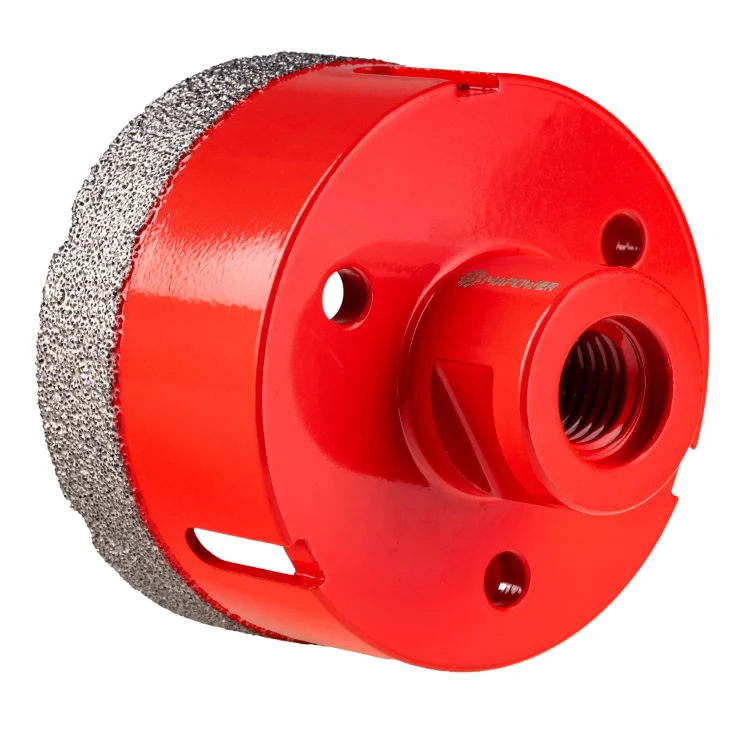 Otwornica diamentowa MAPOWER 68 mm z gwintem M14 i otworami chłodzącymi