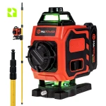 Laser krzyżowy 4D - MPLL01 + tyczka rozporowa do lasera 285 cm DKTYC07 - Zestaw
