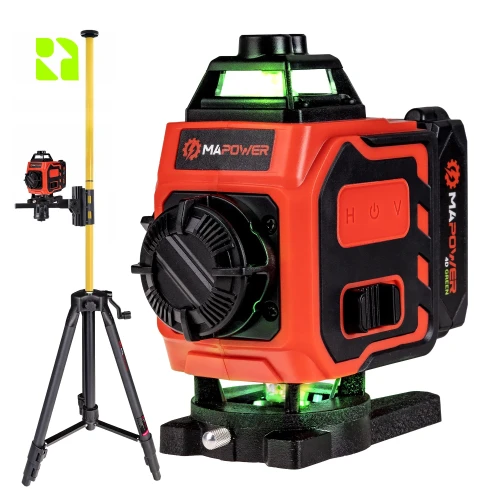 Laser budowlany 4D - MPLL01 + tyczka 420 cm - DKTYC02BN + statyw 120 cm - DKTYC03-STY - Zestaw budowlany