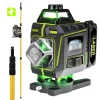Laser krzyżowy 4D MPLL02 + tyczka rozporowa do lasera 285 cm DKTYC07 - Zestaw