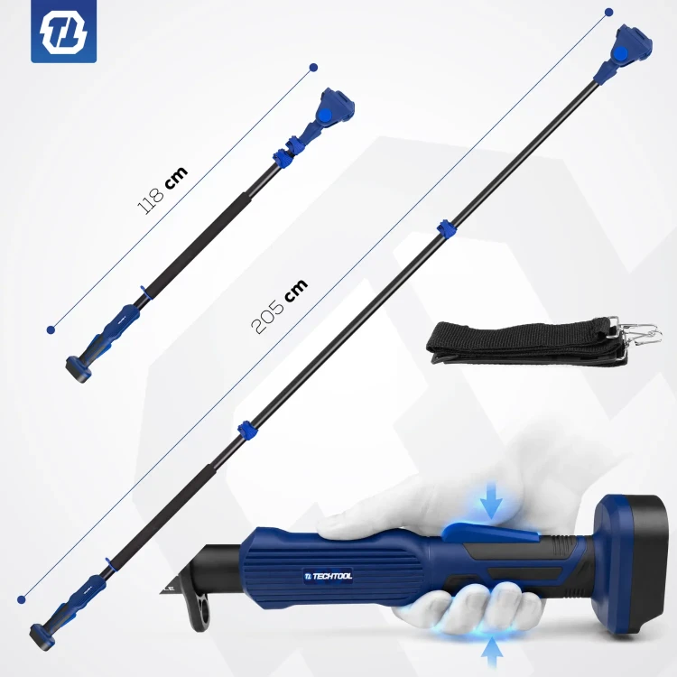 Regulowana długość wysięgnika TECHTOOL TTEP02 118-205 cm do pracy bez drabiny