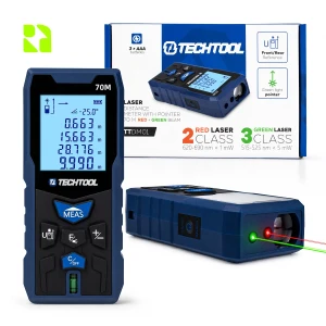 Dalmierz laserowy 70 m z zielonym wskaźnikiem TECHTOOL TTDM02
