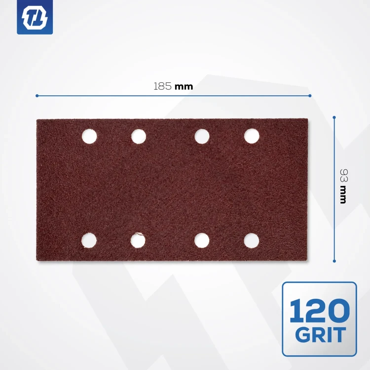 Wymiary papieru ściernego P120 do TTOS02R – 185 x 93 mm