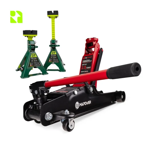 Podnośnik hydrauliczny żaba MPFJ01 MAPOWER + kobyłki MPJS02