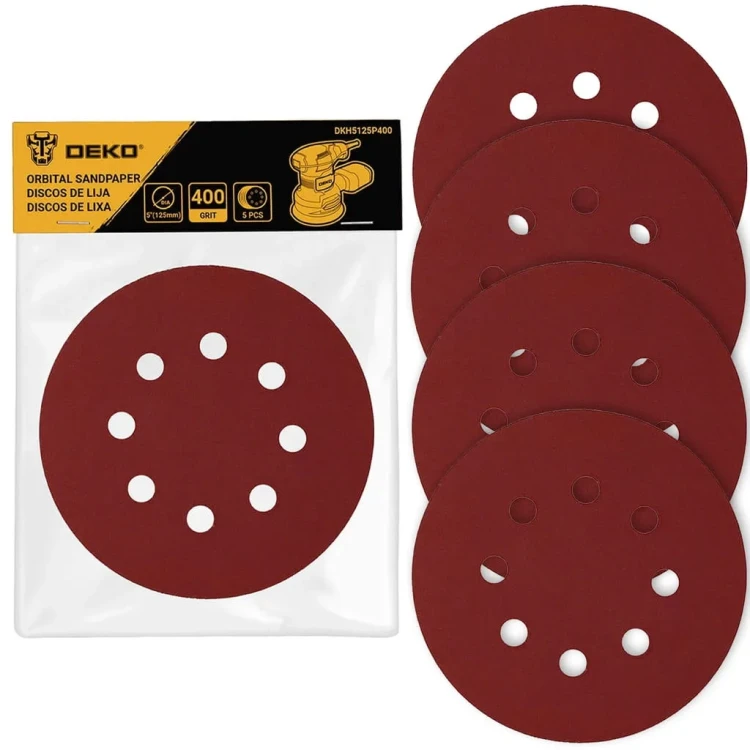 Papier ścierny - krążek ścierny do szlifierki mimośrodowe 125 mm P400 DKH5125P400 DEKO – zdjęcie 3
