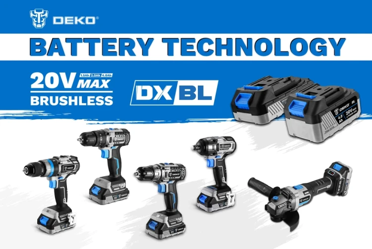 system akumulatorów DXBL 20V DEKO współpracujący z ładowarką CBT20XL-GS