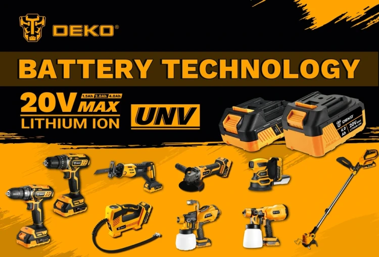 system akumulatorów UNV 20V DEKO obsługiwany przez ładowarkę CBT20XL-GS