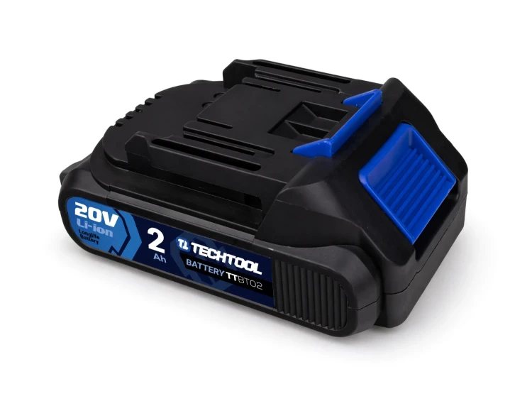 Akumulator TECHTOOL TTBT02 20V 2Ah – widok pod kątem