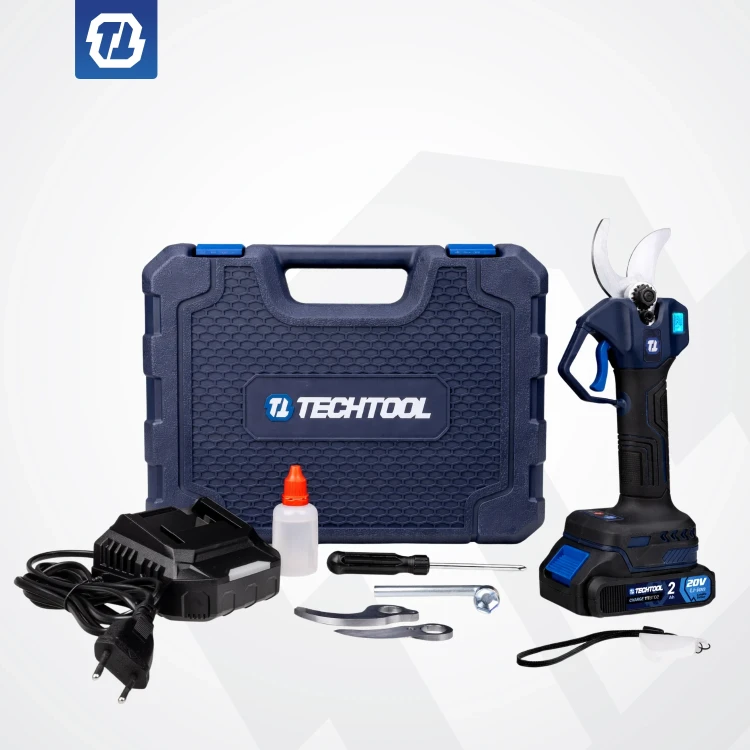 sekator elektryczny do przycinania roślin w walizce