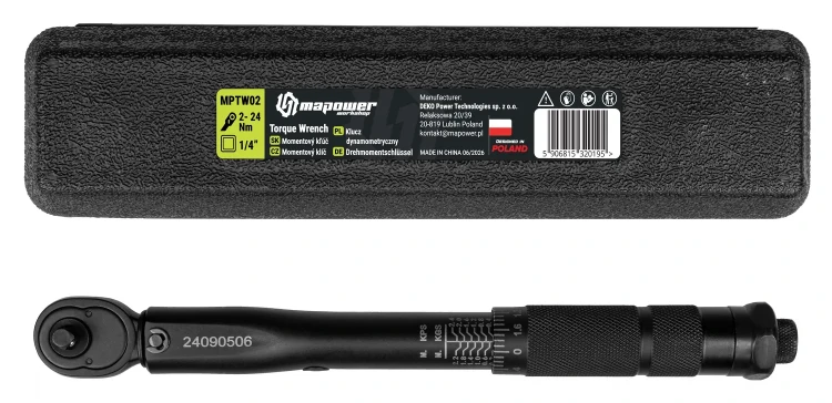 Klucz dynamometryczny MAPOWER MPTW02 z dedykowaną walizką transportową