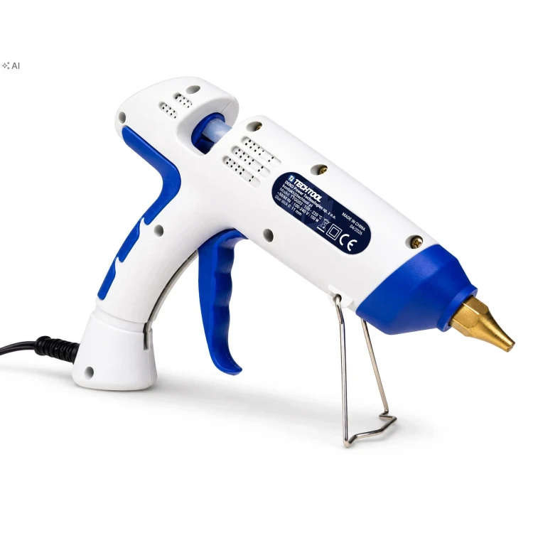Pistolet do kleju na gorąco TECHTOOL TTGG03 z rozkładaną metalową podpórką