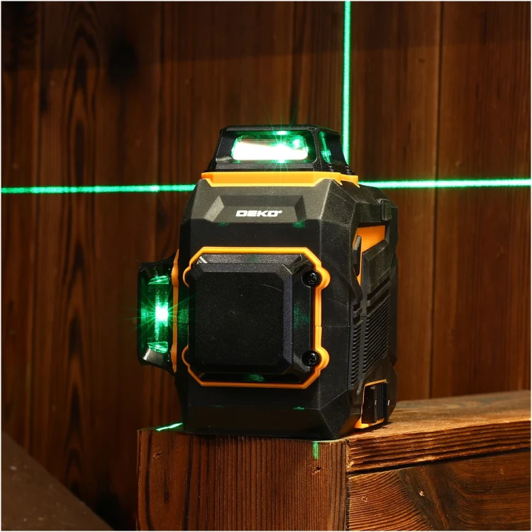 laser DKLL12PQ1 rzutujący pionowe i poziome linie zielonego lasera