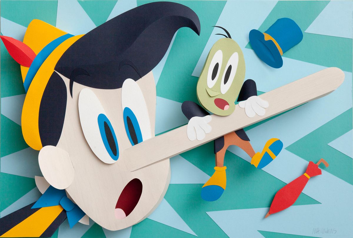 postacie z bajek z papieru zrobione klejem na gorąco