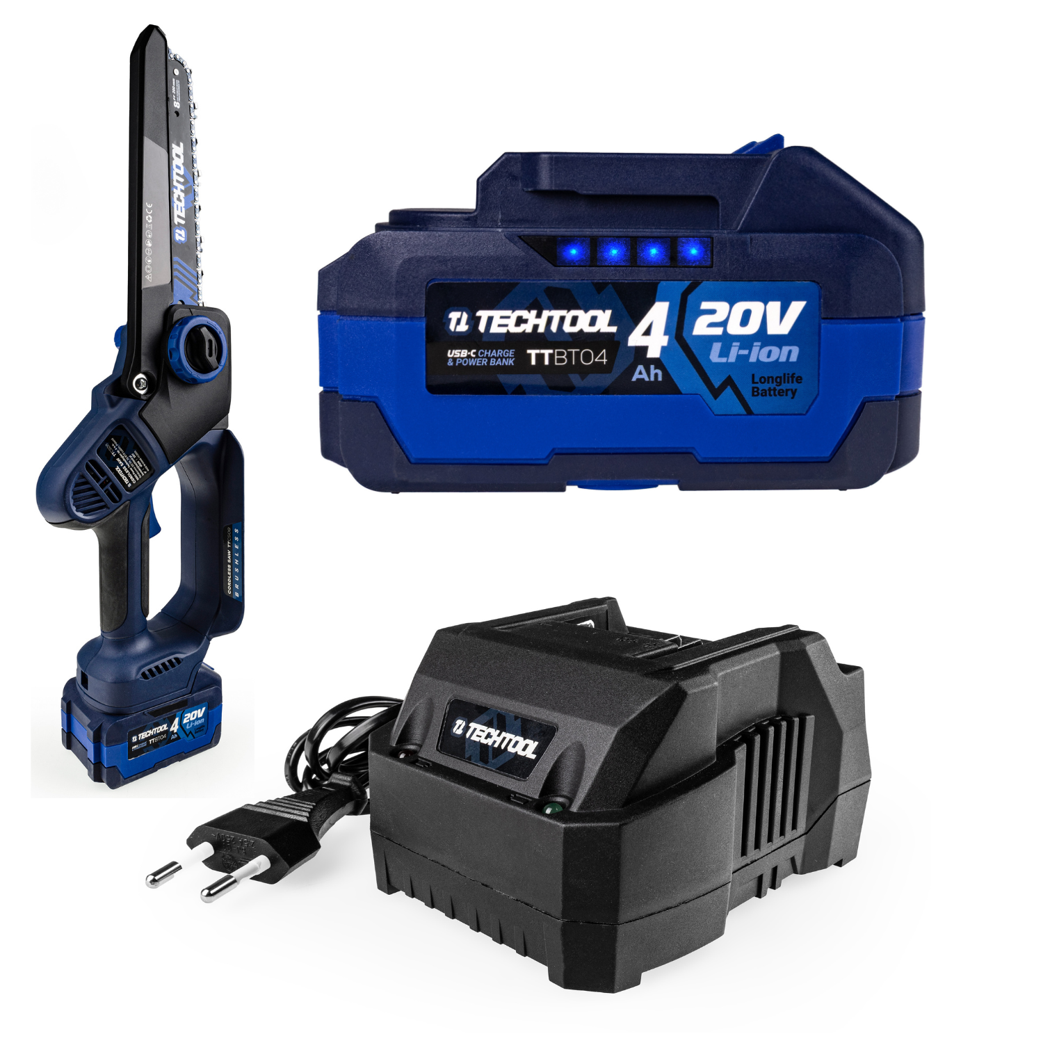 stacja ładująca TECHTOOL TTCB04 do akumulatora TTBT04